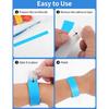 500 Pcs Wrist Bands, Paper Wristbands for Events, Adhesive Colored Wristbands, Disposable Wrist Bands, VIP Bracelets for Party (Red Yellow Orange