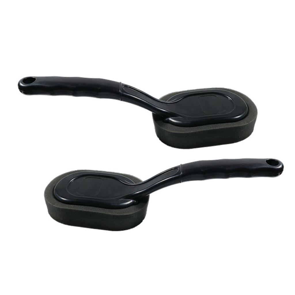 Tire Shine Applicator Tire Dressing Applicator Pad Tire Sponge Applicator Curved Tire Detail Sponge with Handle