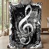 Music Notes Harmony 2 Theme blanket Lightweight Warm Flannel Blanket Decorative Throw Blanket for Home Decoration