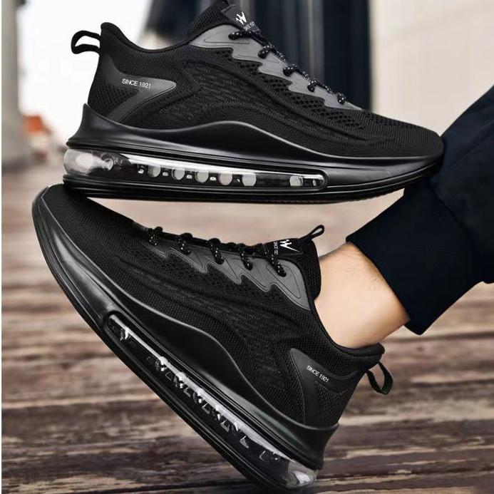 Fly-Knit Running Shoes for Men – Spring New Cushioned Air Cushion Athletic Sneakers, Versatile Casual Footwear