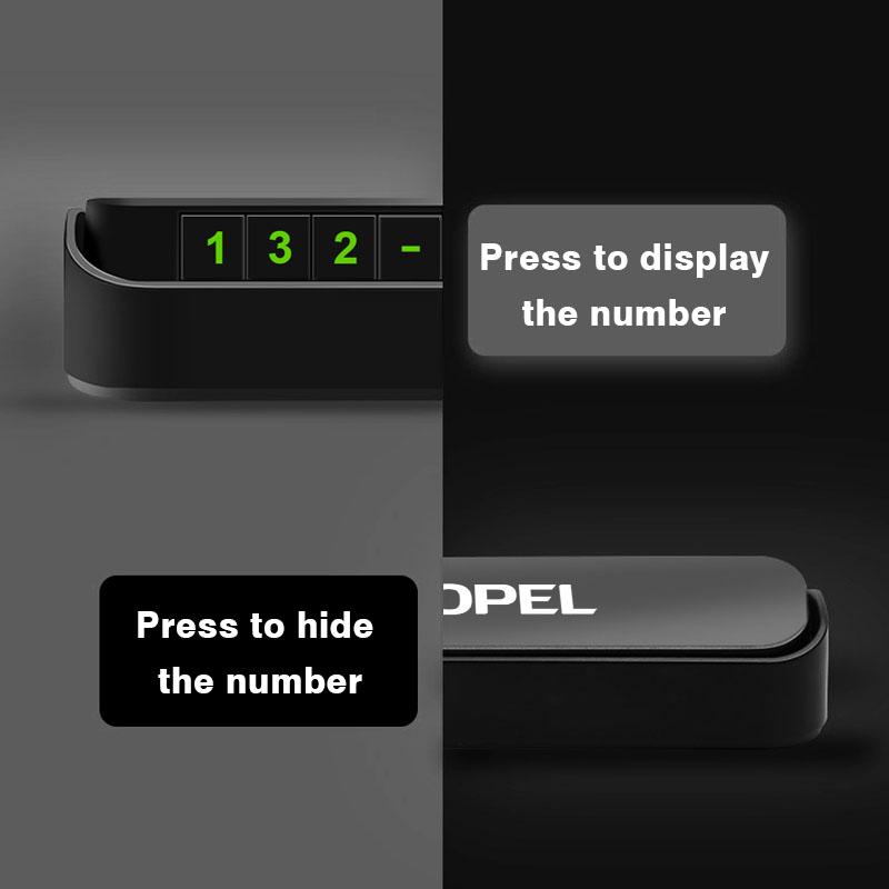 1Pcs Car Temporary Parking Card Plate Badge Car Styling For Opel Corsa Astra Insignia Vectra Zafira Meriva Mokka Grandland Vivaro