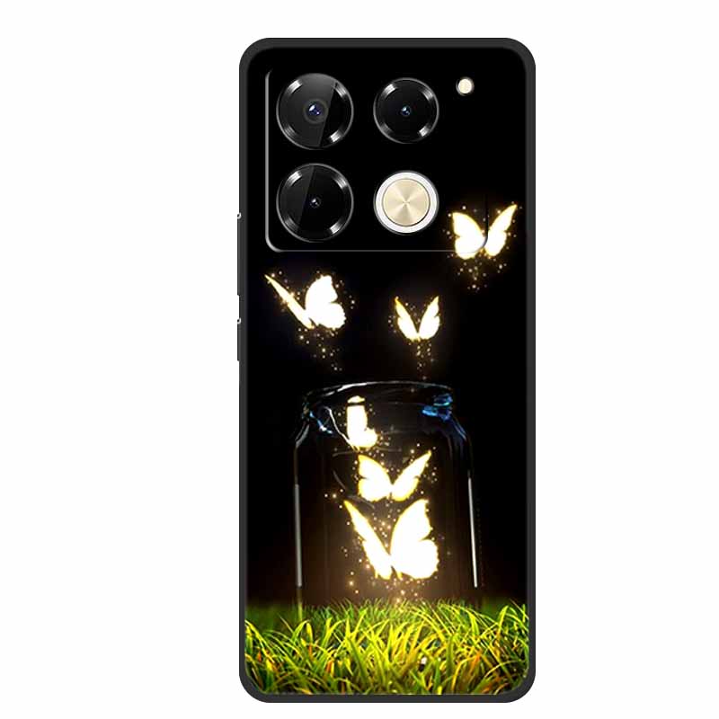 For Infinix Note 40 Pro 5G Case TPU Soft Silicone Cover Phone Cases for Infinix Note 40 40pro 4G Flowers Lovely Coque Fundas