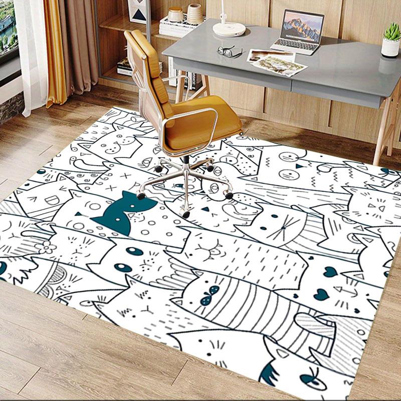 1PC cat pattern Non-Slip Floor carpet, suitable for Office, bedroomand playrooms. It can also be used as a sofa footrest cover-T67