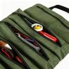Tool Roll Bag Foldable Organization with 5 Zippered Pockets Tool Organizer Pouch for Electrician Plumbing Repair Maintenance