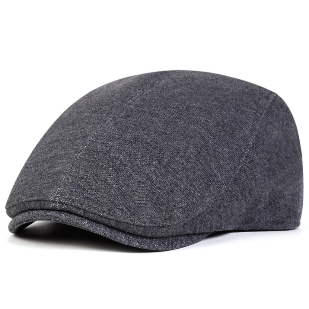 Unisex Solid Color Newsboy Caps British Painters Hats Autumn and Winter Berets Flat Peaked Cap Hip Hop Berets