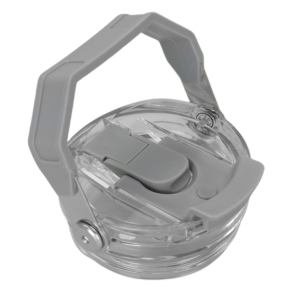 Spill Proof Transparent Plastic Cup Lid With Handle Replaceble Straw Lid For 30oz Tumbler Flip Straw Sealing Cover