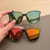 Classic UV400 Sunglasses for Kids Girls Colorful Mirror Metal Frame Eyewear Stylish Children Glasses