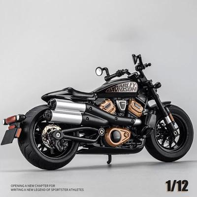 Simulation 1/12 Davidson SPORTSTER-S Off-road Alloy Motorcycle, Model Ornaments for Children Toys for Boys Holiday Gifts
