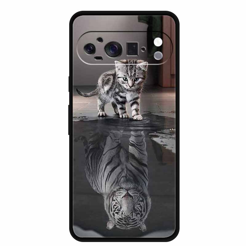 Soft Cover For Google Pixel 10 Pro Case Silicone Gradient Marble Cool Wolf Funda Cover for Google 10 Pro Pixel10 Pro Capa Coque
