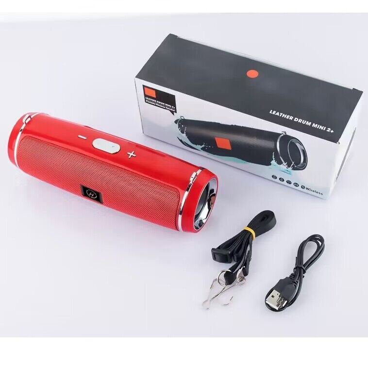 Outdoor Portable Wireless Bluetooth Speaker with Strap Audio 3D Surround High-power Bass TWS/FM Radio/voice Dance Boombox