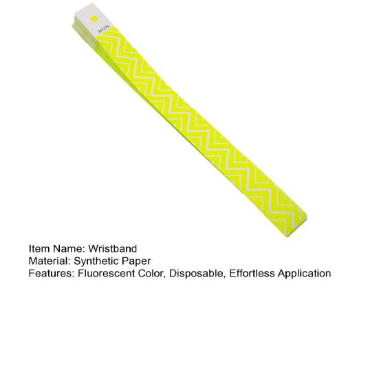 100 Pcs Disposable Paper Wristbands Fluorescent Adhesive Event Wrist Bands Party Favor ID Bracelets for Concerts Festivals