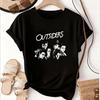 The Outsiders Filmcharakter Porträt Damen T‑Shirt Retro 80er Jahre Film Grafik T‑Shirt Lässiges Streetwear Kurzarm Top