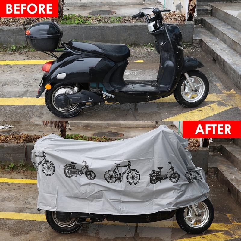 Summer Outdoor Universal Motorbike Waterproof Cover Four Seasons Snow Sunshade Rain Cover Bike Dustproof Accessories