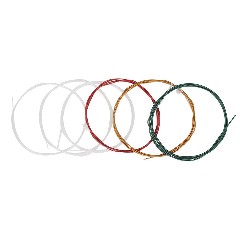 IRIN C105 Colorful Rainbow Acoustic Classical Guitar Strings Nylon Core Colorful Coated Copper Alloy Wound, 6pcs Set