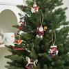Small Snowman and Santa Claus Christmas Tree Hanging Ornaments for Home Decor