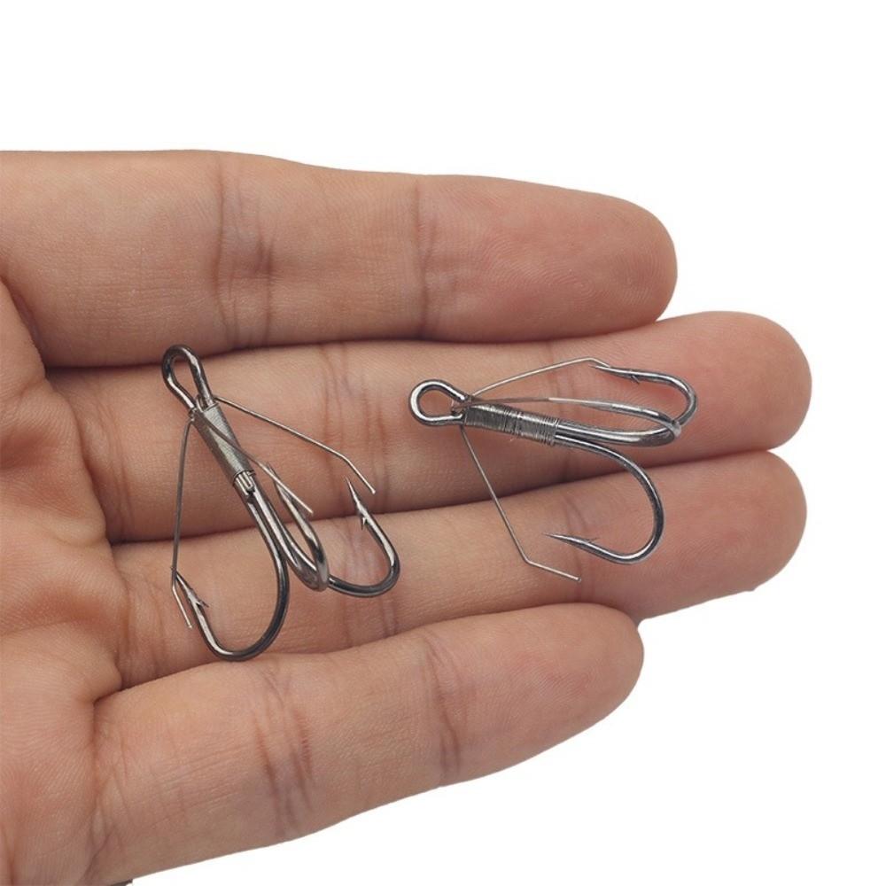 6pcs/box High Carbon Steel Wacky Hook Treble Design Carp Fishing Hook Bass Fly Hook Carp Fishing