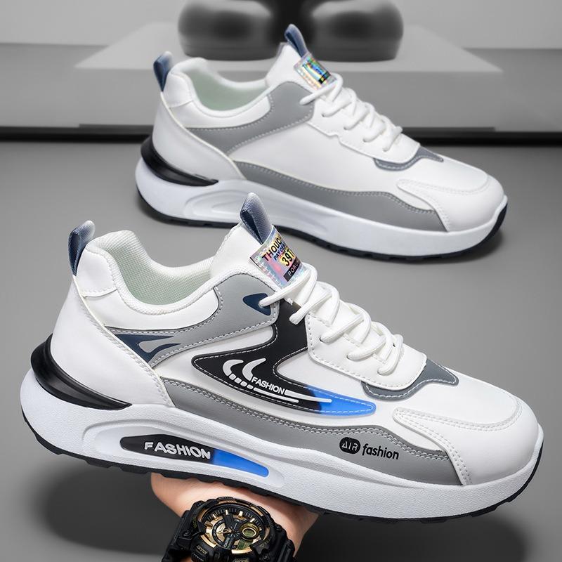 Men's Shoes Autumn New Leather Waterproof Sports Shoes Trendy Versatile Casual Shoes Soft Sole Non-slip Running Shoes Men