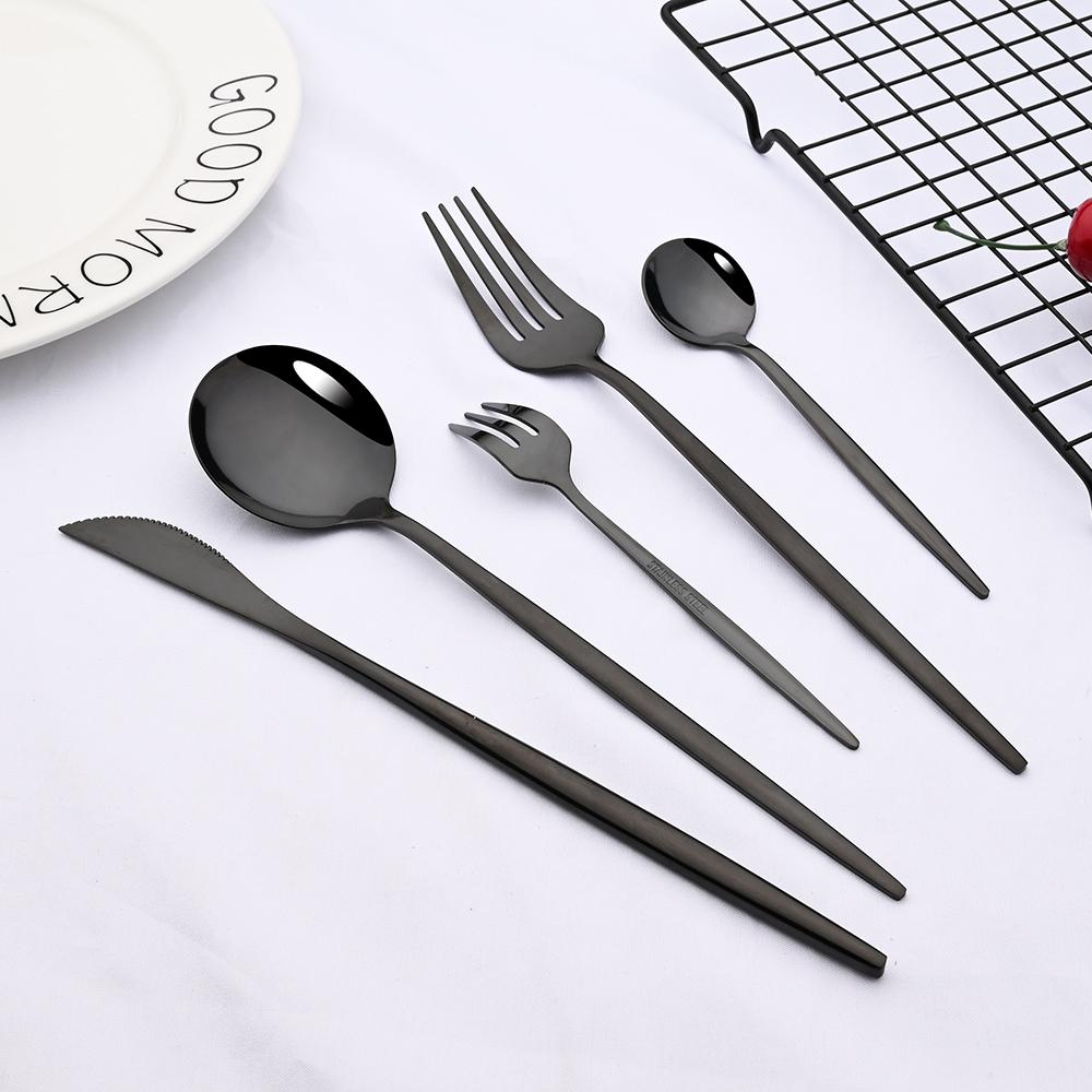 6Set/30Pcs Pink Silver Dinnerware Set Stainless Steel Knife Ckae Fork Spoon Cutlery Set Tableware Silverware Set Dropshipping