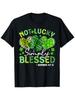 Unisexs Day Irish Shamrock TShirt Not Lucky Simply Blessed Crew Neck Tee Ultra Soft Breathable MoistureWicking Shirt with S