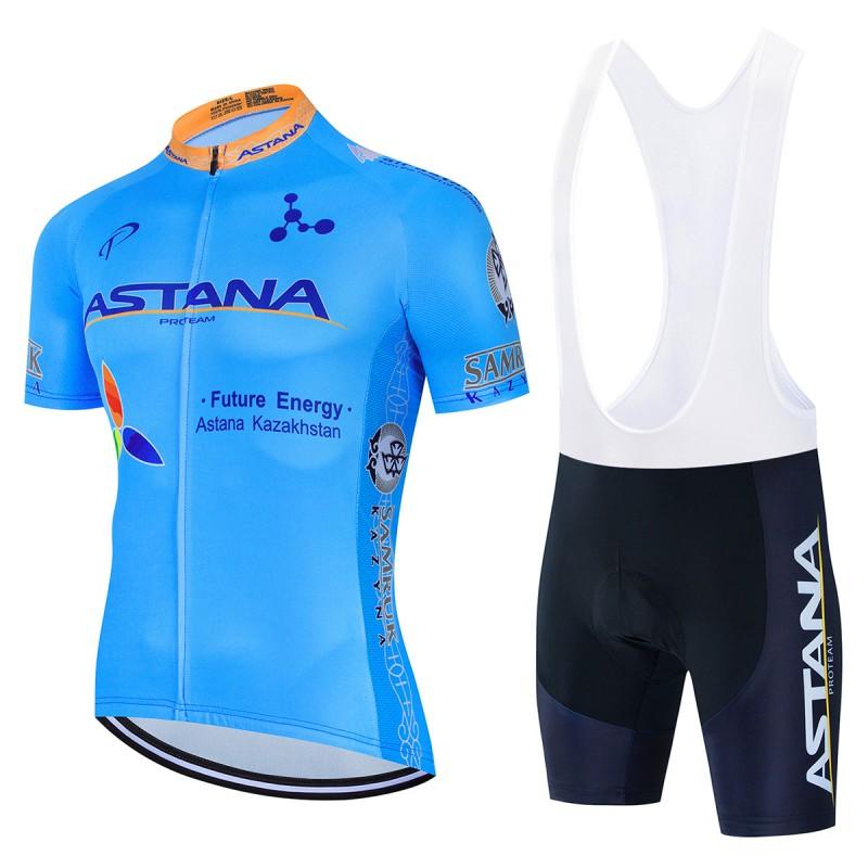 ASTANA Set Maglia da Ciclismo da Uomo Manica Corta Kit Bici da Strada Traspirante Asciugatura Rapida Lycra Abbigliamento Performance