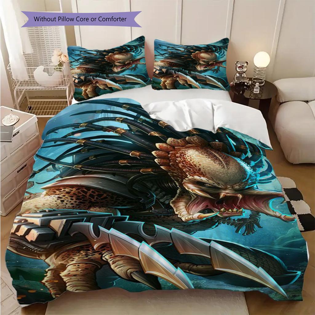 Alien Vs Predator Ultimate Battle Threepiece Set 1 Duvet Cover 2 Pillowcase Without Core Soft And Comfortable Christmas Birthday Gift
