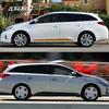 Sport Stripes Both Side Car Door Side Skirt Sticker For-Toyota AURIS 2013-2019 Racing Styling Auto Body Decor Vinyl DIY Decals