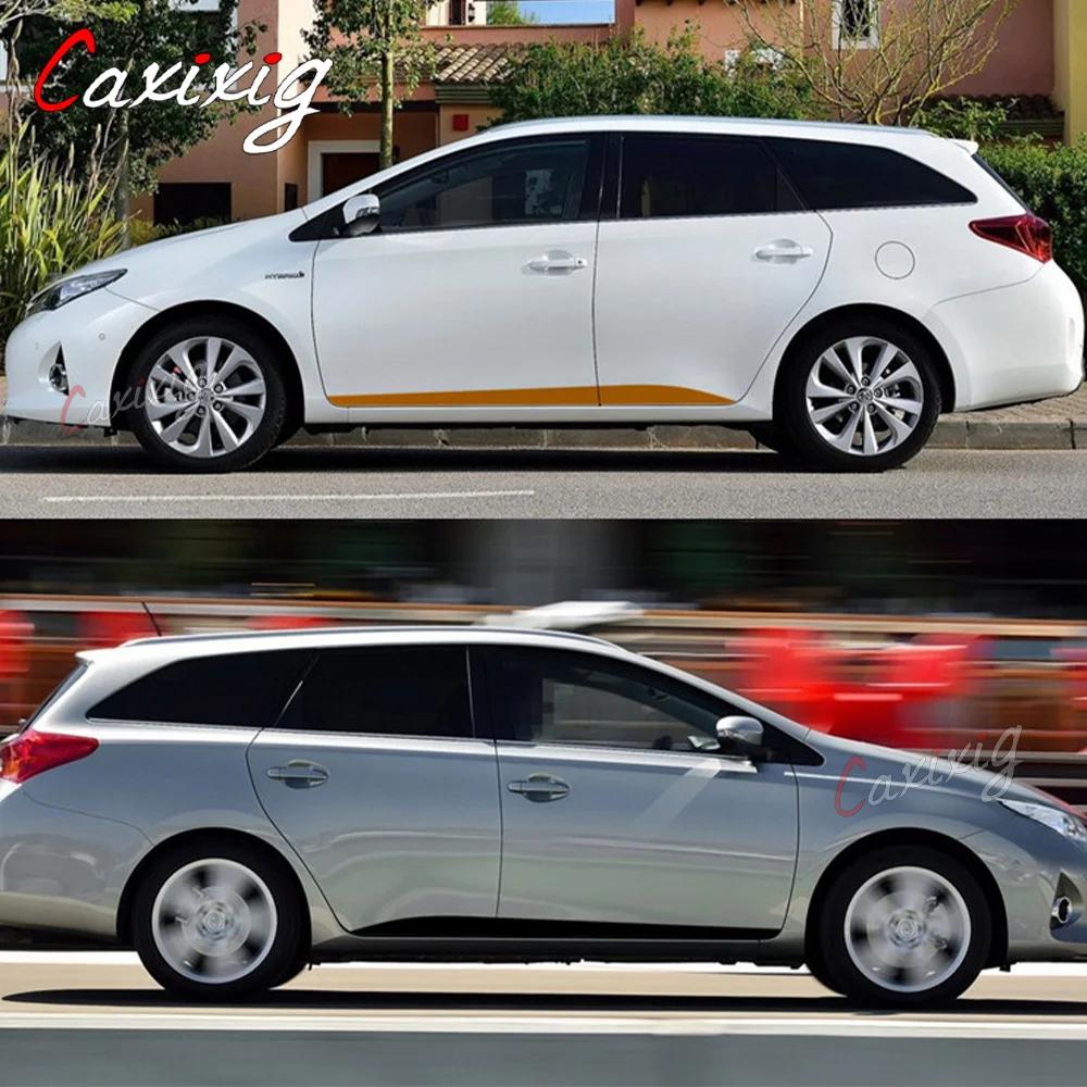 Sport Stripes Both Side Car Door Side Skirt Sticker For-Toyota AURIS 2013-2019 Racing Styling Auto Body Decor Vinyl DIY Decals