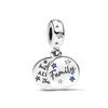 NEW 925 Silver,House,Moon,Boys Girls, Pearl Snowman Bead Pendant Suitable for European Bracelet DIY Exquisite Jewelry