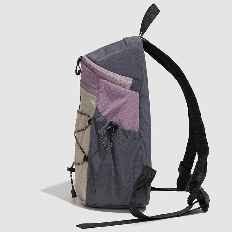 Schoolbag Outdoor Contrast Color Backpack Women's 1011 New Popular Mountaineering Bag Lightweight Small Capacity Leisure Commuter Small Backpack