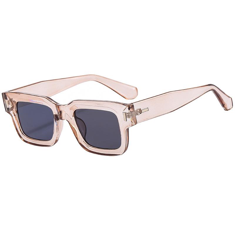 Thick Frame Sunglasses Men'S Trendy Square Frame Glasses Personalized Retro Sunglasses Women