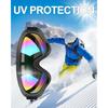 Elimoons Ski Goggles (2-pack) - Snowboard Goggles for Kids (Boys, Girls, Youth, Men, Women) - UV400 Protection, Windproof, Anti-Glare Lenses