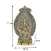 Metall Ganesh Idol Ganpati Sitzend Auf Maus Statue, Höhe 27 cm, Gold Antik