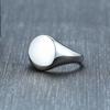 2025 New Silver Color Stainless Steel Signet Ring High Polished Wedding Ring for Men Unisex Jewelry