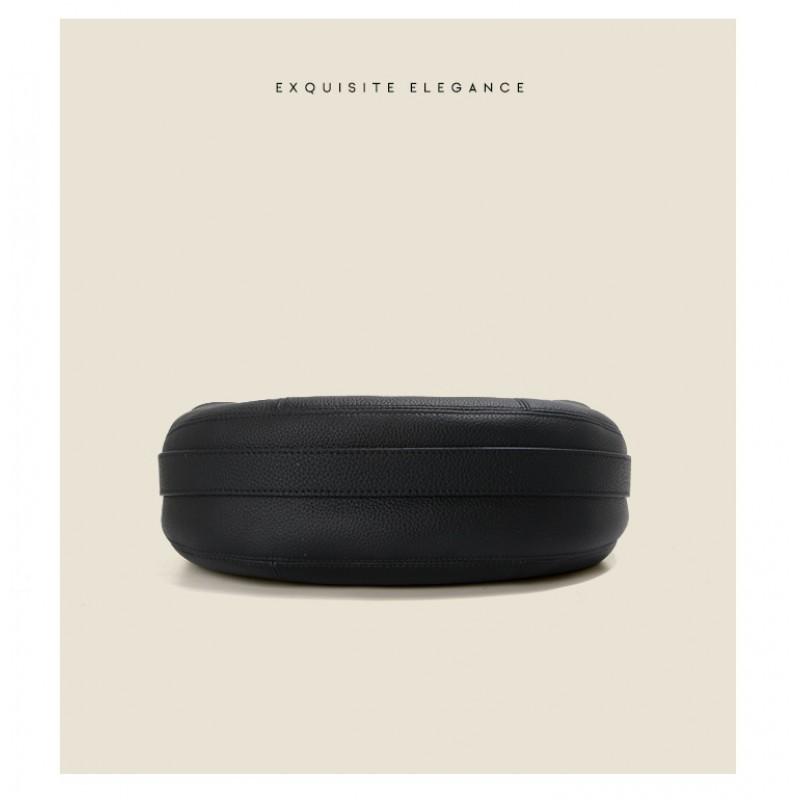 All-matching Croissants Authentic Leather Dumpling Bags Women's Top Layer Cowhide Commuting Shoulder Large Capacity Niche High-quality Feel