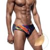 JESSBORN Men's Stylish Painted Triangle Swim Briefs - Comfortable, Tight-Fit Racing Trunks