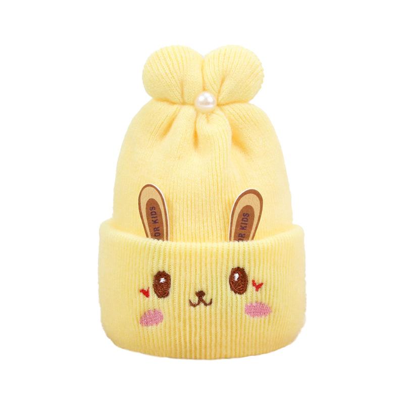 Autumn and winter baby new year hat rabbit cashmere tire hat thickened warm double wool hat 0--6 months