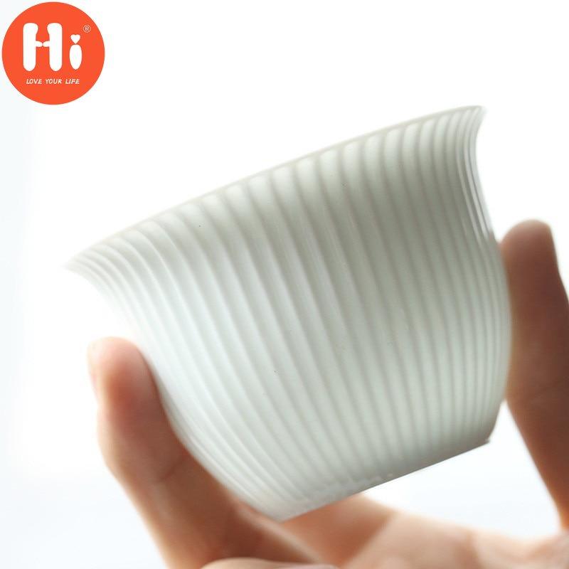 Hi Modern Jade Clay Shadow Green Kung Fu Gaiwan Ceramic Tea Bowl with Cover White Porcelain Office Teacup Drinkware