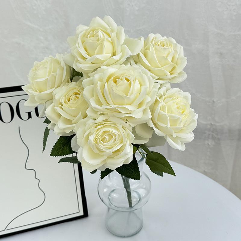 Rose Bridal Wedding Decor Artificial Silk Flower Bouquet For Home Stage Events