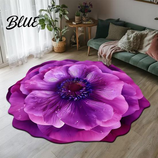 High Absorbency Bath Realistic Anti-slip Rug Anti-Slip Flower Bathroom Mat 3D Absorbent Floor Area