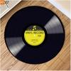 Retro Music Vinyl Pattern Round Floor Mat Soft Non-Slip Carpet for Living Room Children's Room Stylish Rug for Chair Home Decor