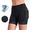 Women Breathable Cycling Shorts Quick Dry Comfortable High Elasticity Shorts with Pocket Black M