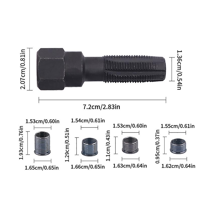 Spark Plug Thread Repair Kit 14mm Car Cylinder Thread Repair Tool Spark Plug Rethreader Kit M14 X 1.25