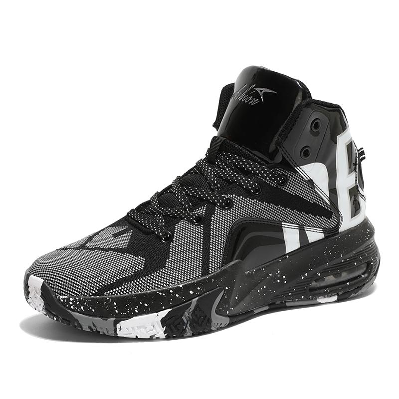 High-top Air Cushion Men Basketball Shoes Kids Basketball Boots Breathable Sports Shoes Boys Sneakers Non-slip Competition Shoes