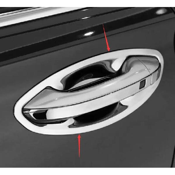 For Hyundai Santa Fe 2019-2023 Chrome Steel Exterior Side Door Bowl Cover Trim