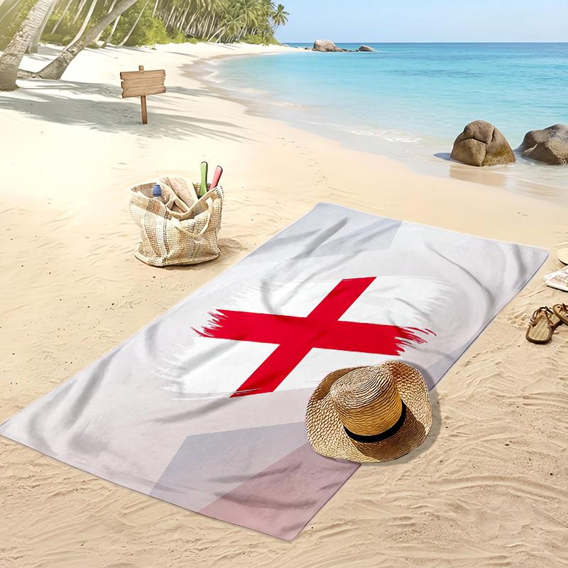 Asciugamano da Spiaggia con Stampa Calcio Inglese Asciugatura Rapida Super Assorbente Morbido Asciugamano da Bagno per Nuoto Spiaggia Viaggio Souvenir Regalo