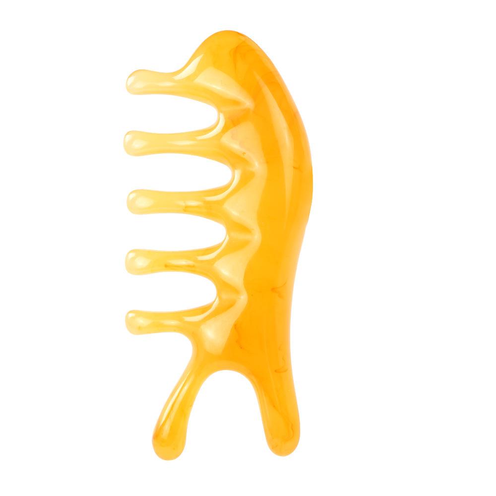 Five-Tooth Meridian Massage Dolphin Comb: Multifunctional Resin Five-Finger Therapy Tool