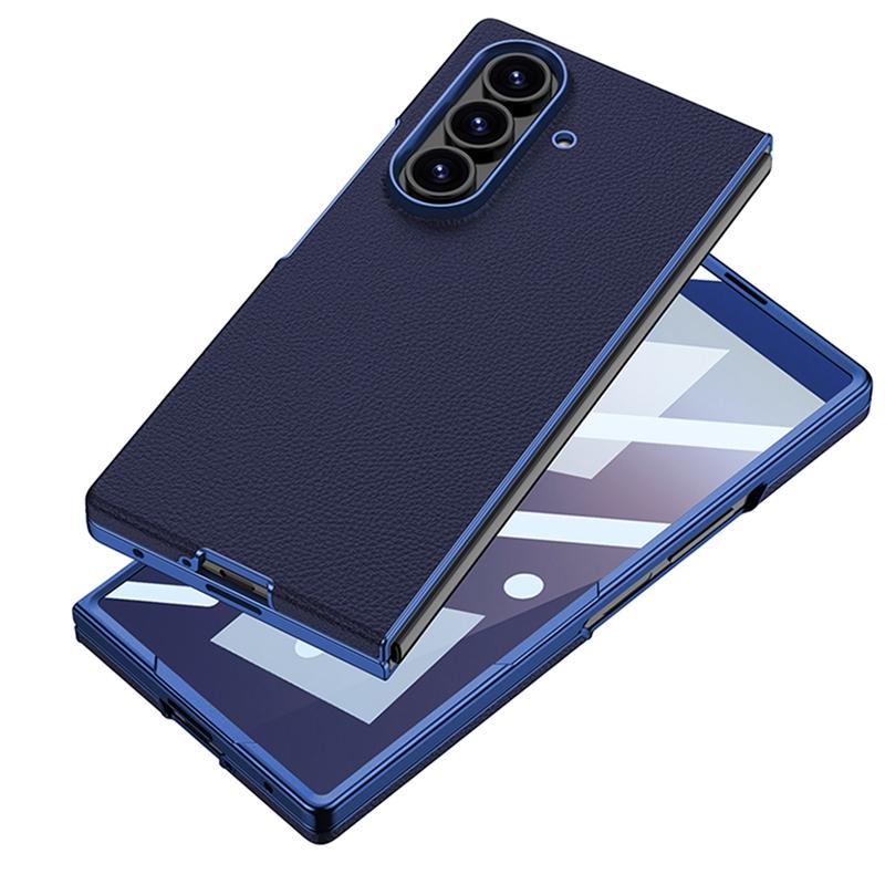 GKK PU Leather Mobile Phone Case with Magnetic Screen Protector Film Back Cover Case for Samsung Galaxy Z Fold 7 Phone Cases