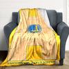 1pc Golden State Warriors Basketball Flannel Blanket, Soft Skin Friendly with Digital Printing, Various Sizes Available for Family, Friends, Birthday