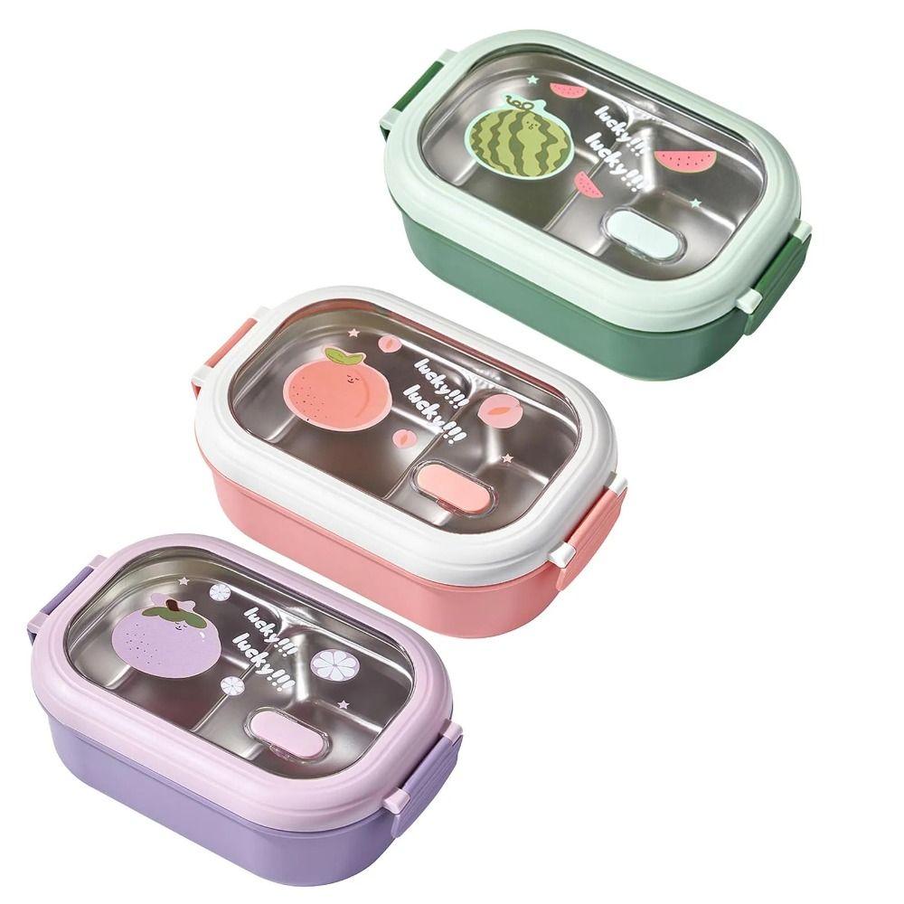 Nepropustná svačinová krabička na ovoce Nerezová nádoba na potraviny Přenosná svačinová nádoba Dívky