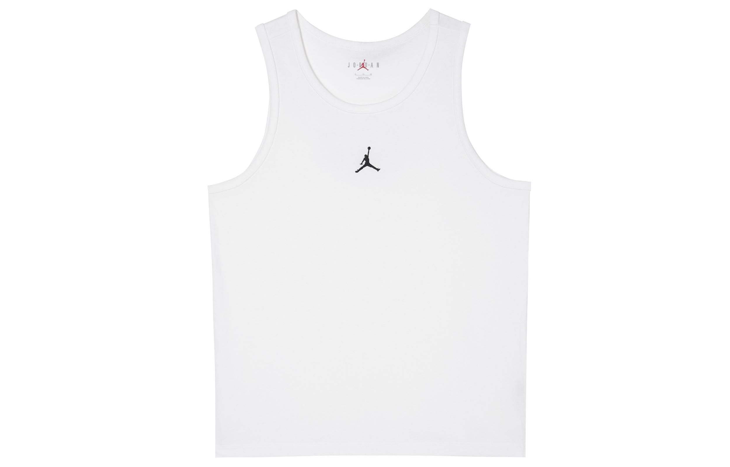Jordan Men Embroidery Logo Tank White 3XL